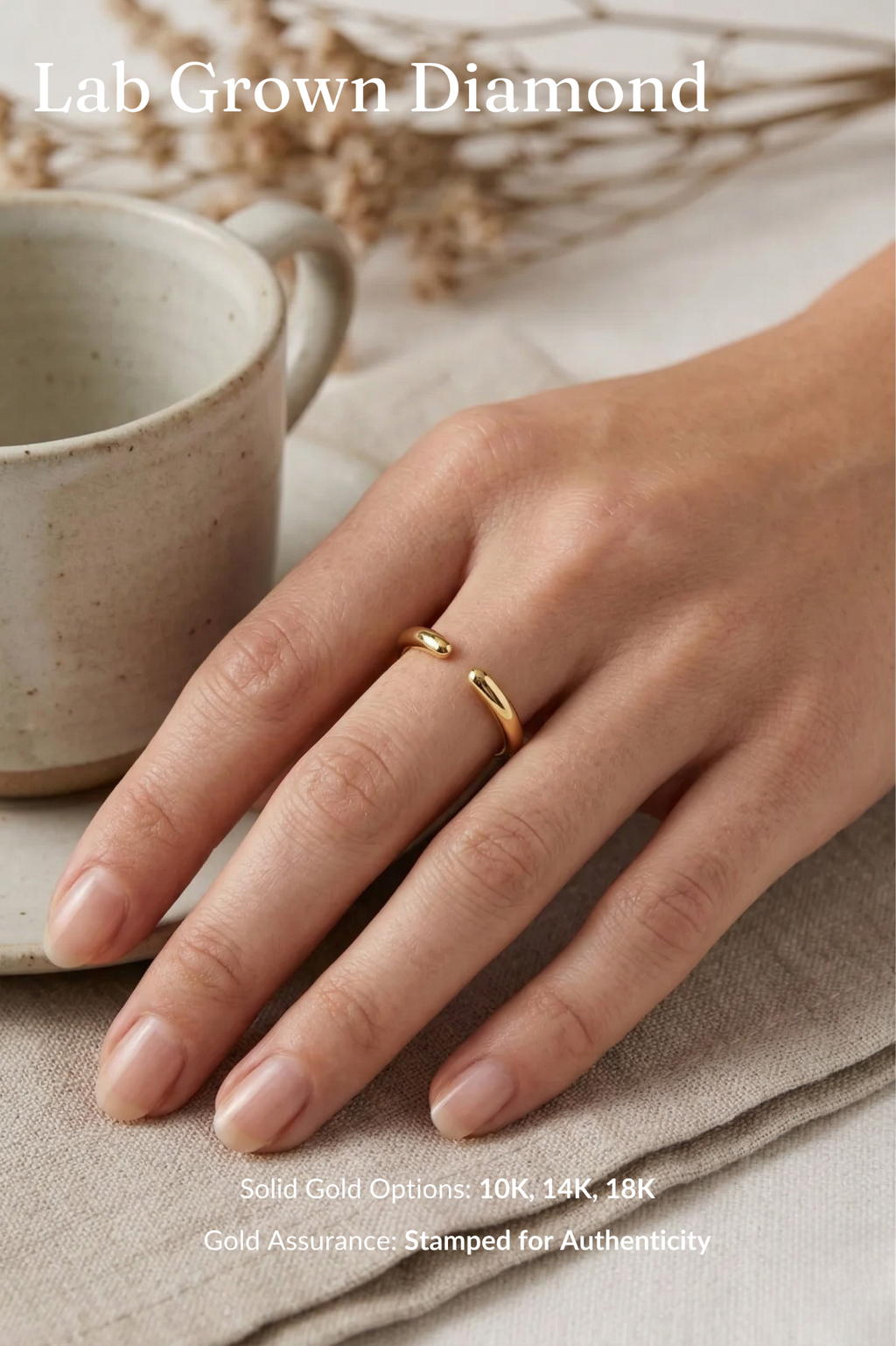 Open Cuff Gold Band, Minimalist Gold Stackable Ring, Open Gold Ring, Plain Gold Band, Modern Stackable Gold Band