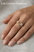 Open Cuff Diamond Band, Pear Diamond Open Ring, Pear and Round Diamond Band, Stackable Gold Diamond Ring, Minimalist Open Ring