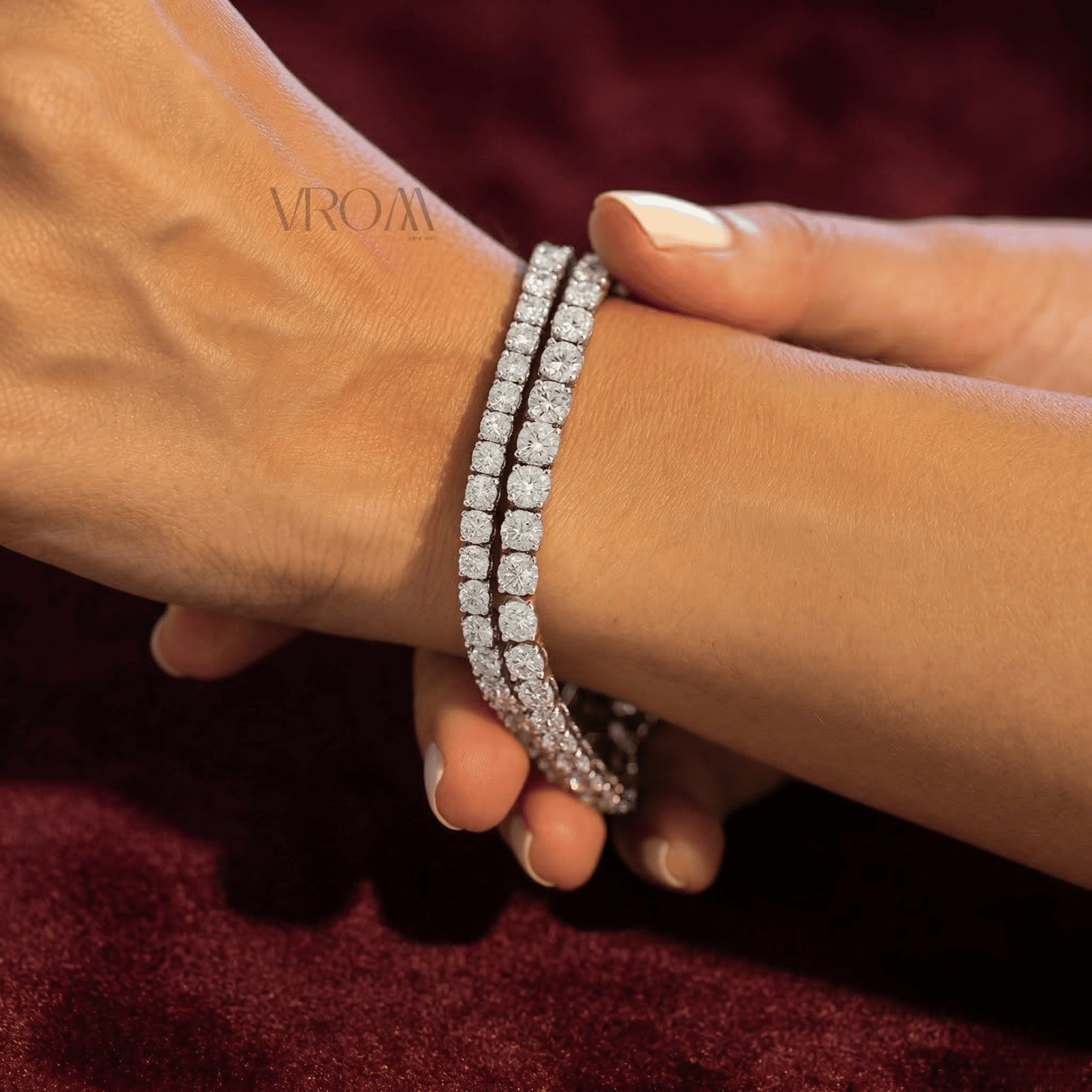 Classic Round Lab Diamond Tennis Bracelet