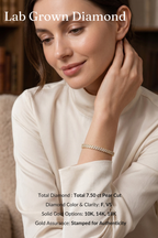 Pear Diamond Tennis Bracelet 7.50 CT, Double Row Pear Diamond Bracelet, Luxury Diamond Bracelet, Statement Gold Bracelet, Bridal Jewelry