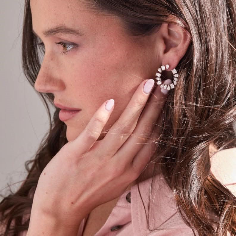 Multi-Shape Huggie Earrings | Lab Grown Diamond | 14K Yellow Gold Contemporary Style