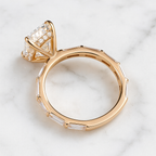 Vintage Art Deco Emerald Cut Lab Grown Diamond Ring – Solid 14K Gold