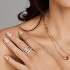 Emerald Cut Lab Grown Diamond East West Bezel Set Wedding Band in Solid 14K Gold