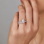 Round Lab Grown Diamond Half Eternity Wedding Band in Solid 14K Gold