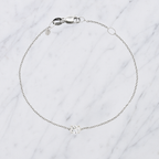 Minimalist Oval Lab Grown Diamond Solitaire Bracelet in Solid 14K Gold