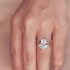 Curved Wedding Band | Lab Grown Diamond | Mixed Cut | 14K Gold Stacking Ring