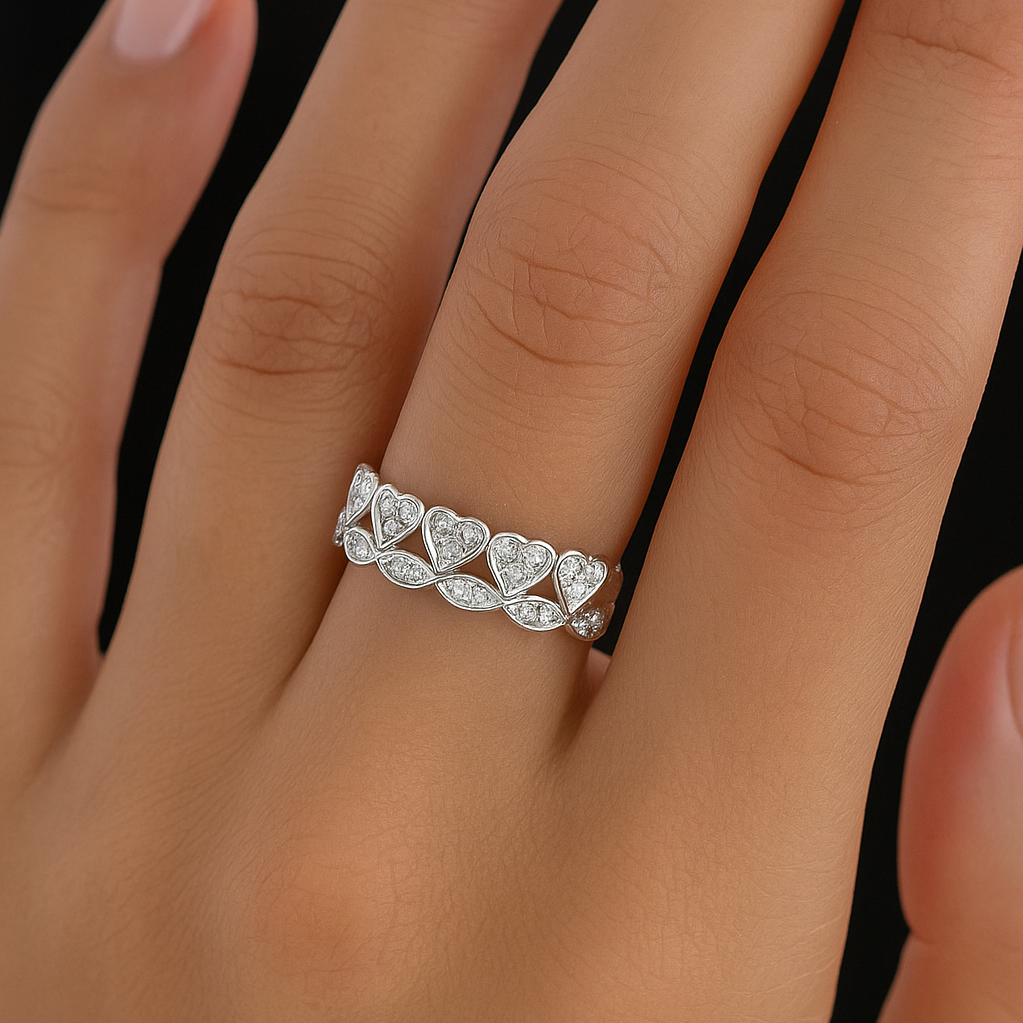 Heart & Marquise Diamond Ring | Lab Grown | 14K Gold | Romantic Statement Jewelry