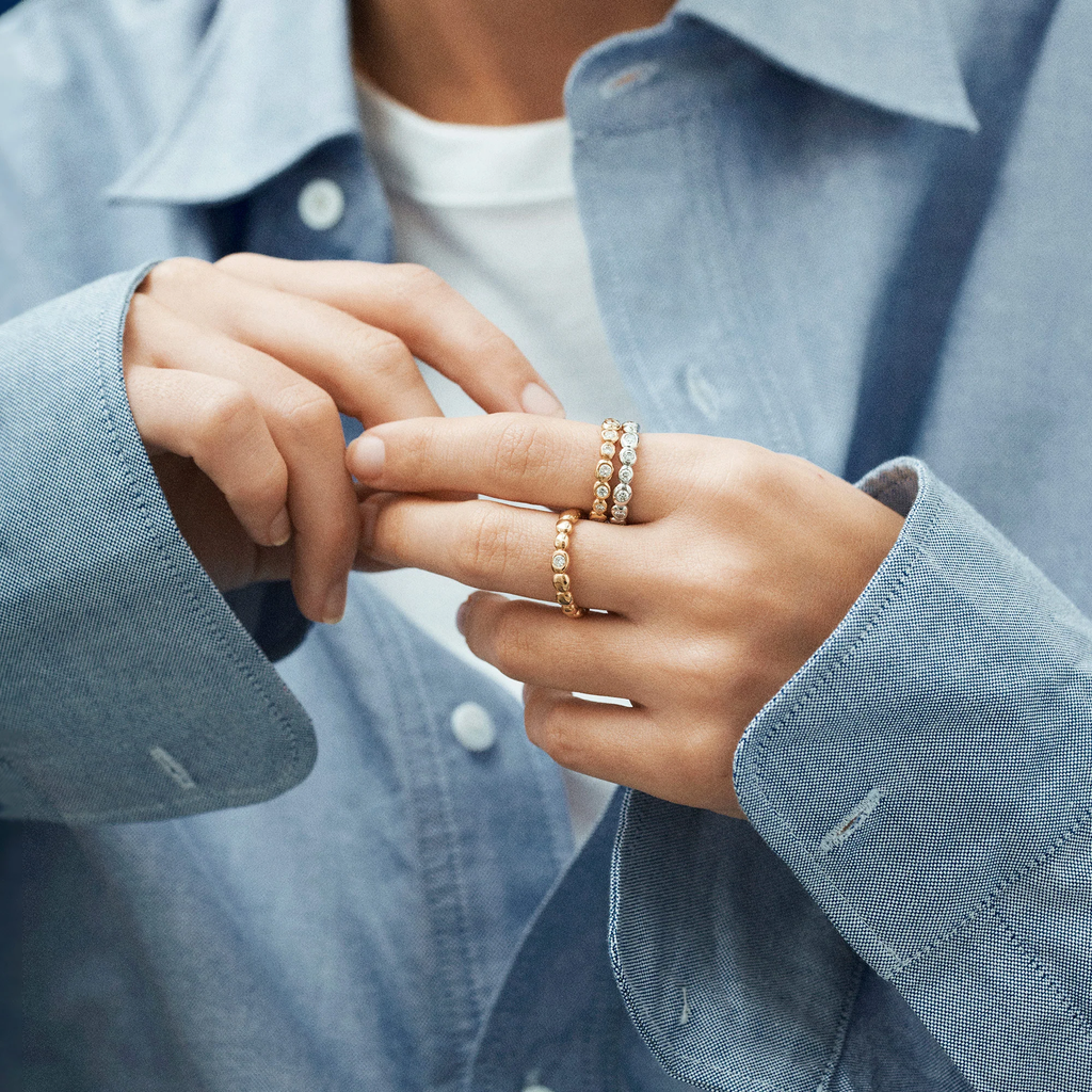 Minimalist Diamond Ring | Lab Grown | Bezel Set | 14K Yellow Gold