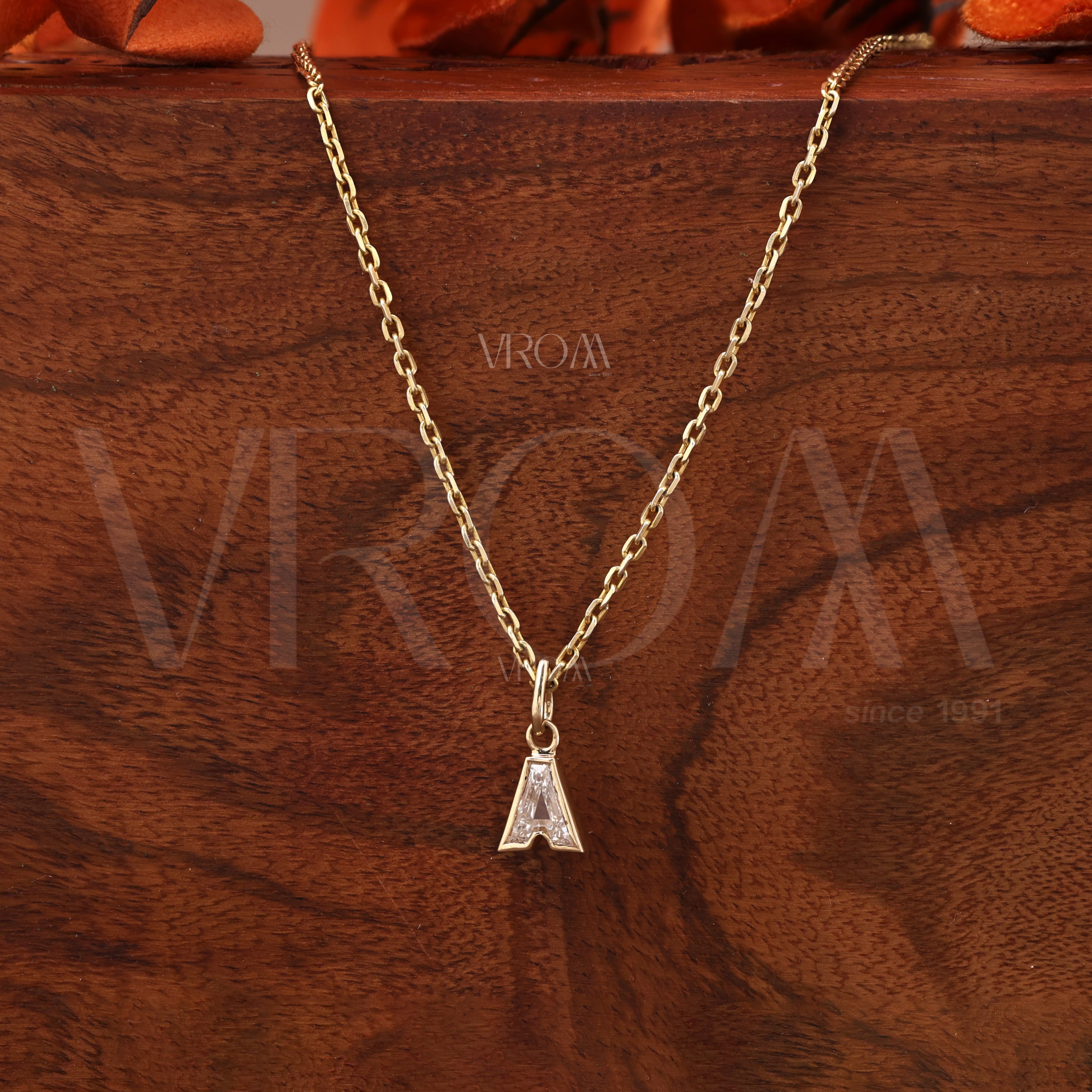 A Alphabet Initial Charm Pendant