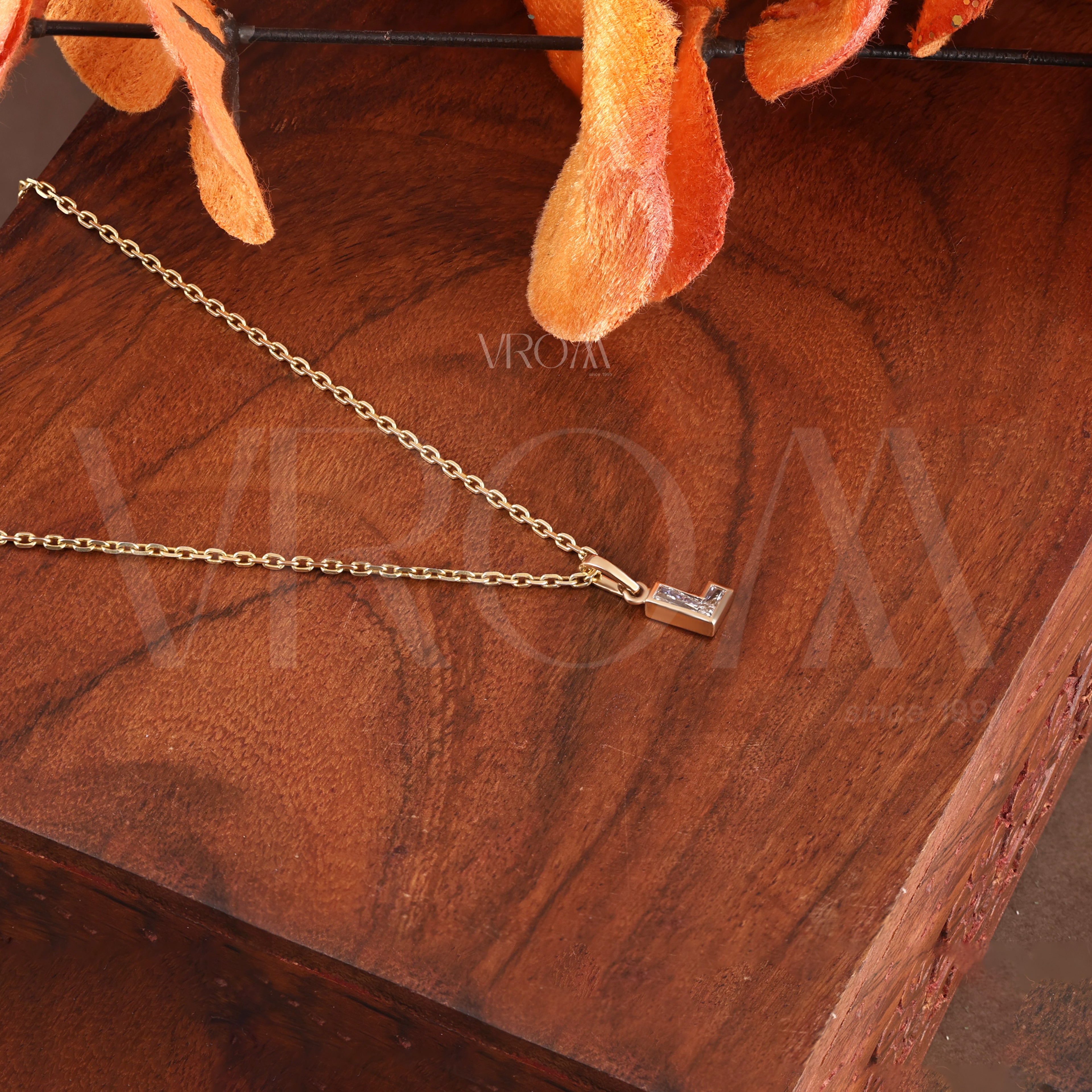 L Alphabet Initial Charm Pendant