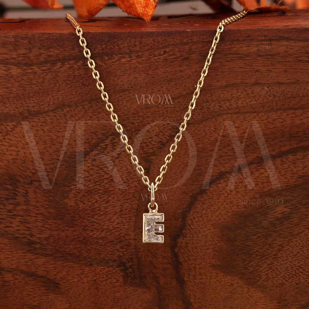 E Alphabet Initial Charm Pendant