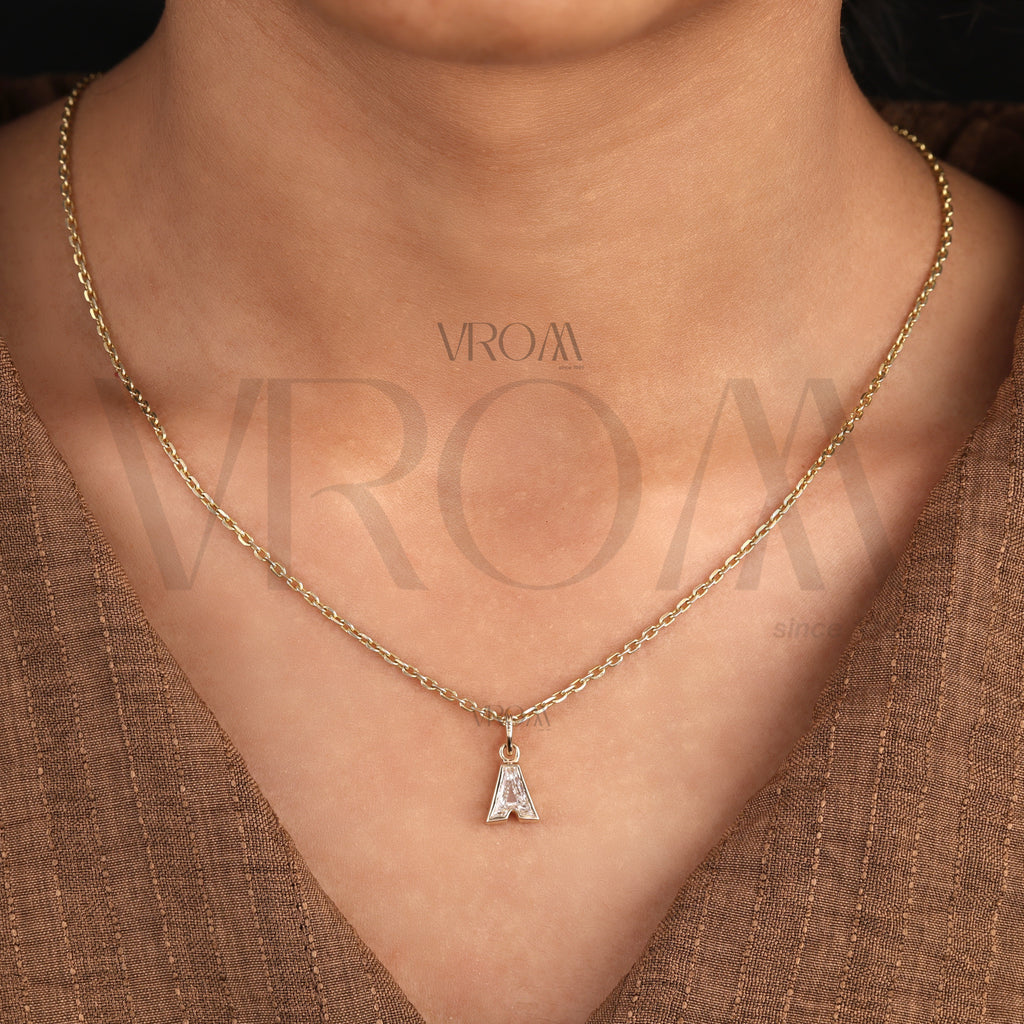 A Alphabet Initial Charm Pendant