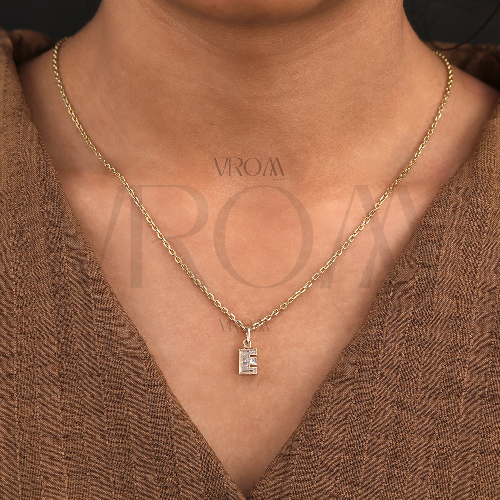 E Alphabet Initial Charm Pendant