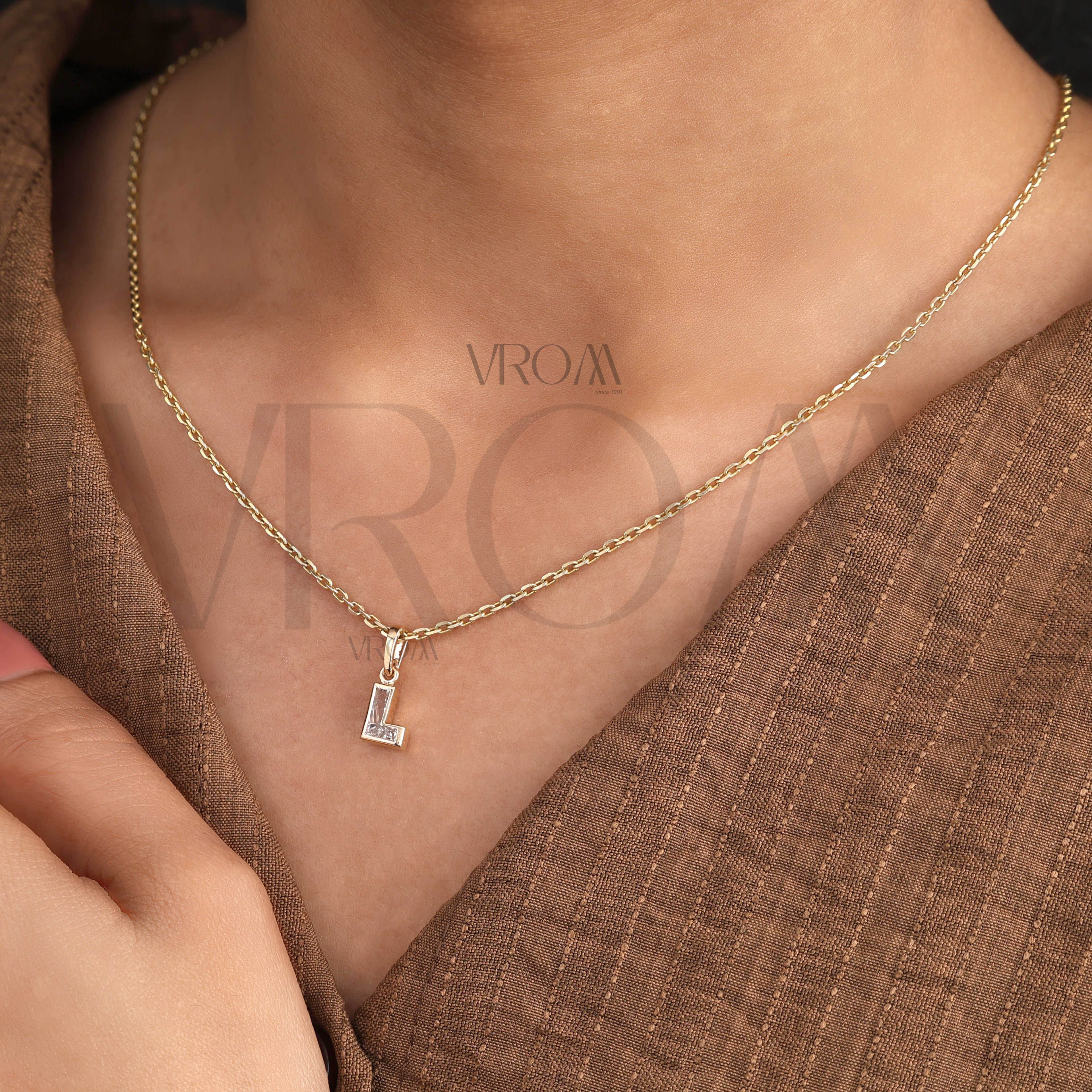 L Alphabet Initial Charm Pendant