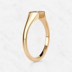 Astra Hexagon 2 CT East-West Bezel Engagement Ring | Lab Grown Diamond IGI Certified | 14K Gold Unique Bridal Ring