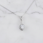 Infinity Necklace Heart Cut Pendant | Lab Grown Diamond | 14K Yellow Gold