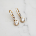 Bezel Set Lab Diamond Drop Earrings