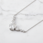 Pear Cut Chevron Pendant Necklace | Lab Grown Diamond | 14K Yellow Gold Minimalist