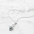 Infinity Necklace Heart Cut Pendant | Lab Grown Diamond | 14K Yellow Gold