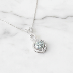 Infinity Necklace Heart Cut Pendant | Lab Grown Diamond | 14K Yellow Gold