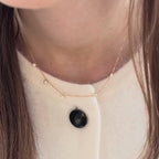 Minimal Diamond Station Necklace | Bezel Set | Lab Grown | 14K Yellow Gold