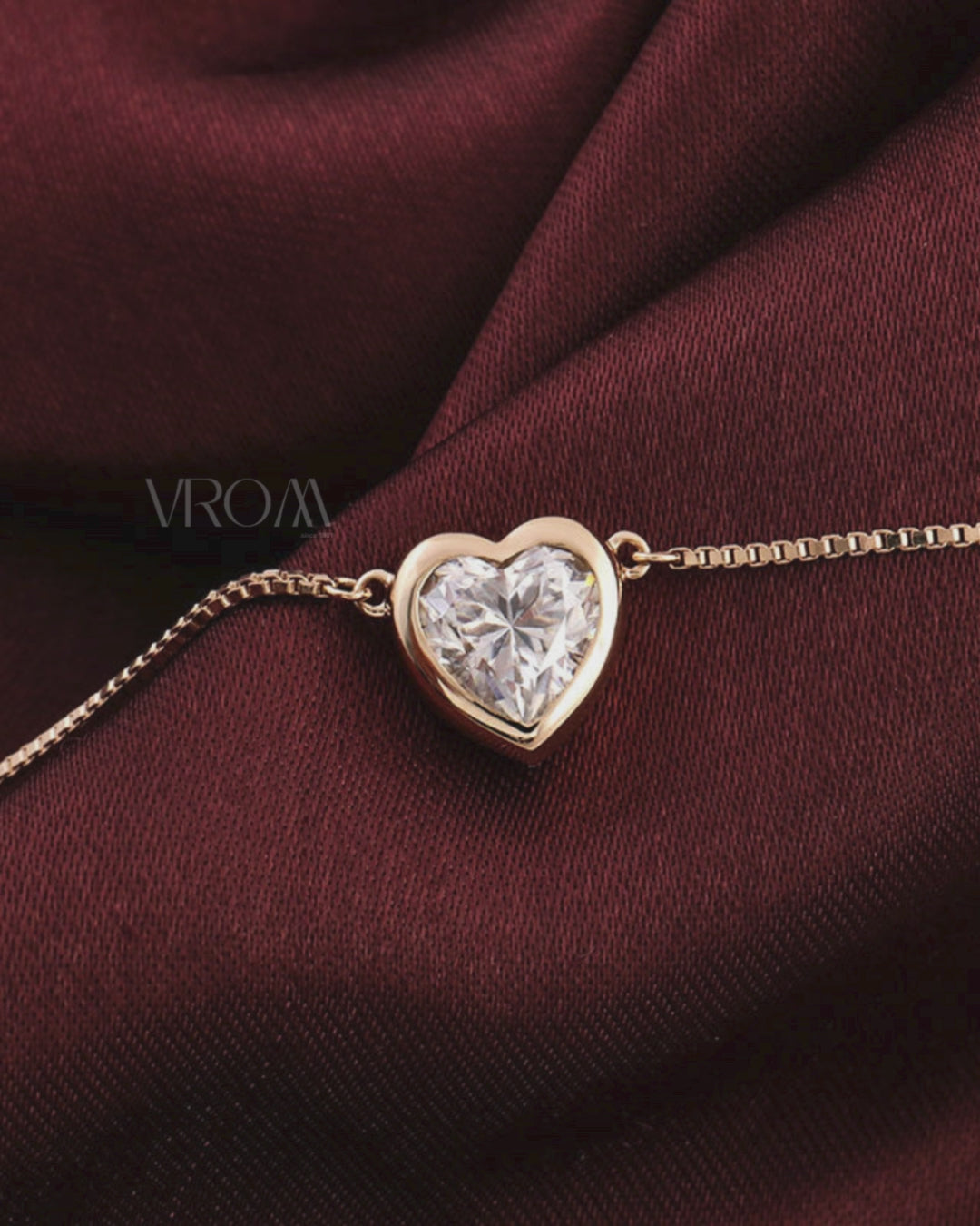 Minimalist Heart Cut Bezel Pendant Necklace | Lab Grown Diamond | 14K Yellow Gold