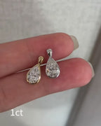 Bezel Pendant Pear Shaped | Lab Grown Diamond | 14K Yellow Gold Solitaire