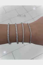 Classic Round Lab Grown Diamond Tennis Bracelet in Solid 14K Gold