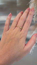 Pavé Wrap Ring Open Curve Design | Lab Grown Diamond | 14K Yellow Gold