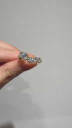 Round Diamond Wave Band | Lab Grown Diamond | 14K Yellow Gold Unique Curved Setting