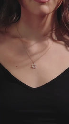 Star of David Pendant Necklace | Lab Grown Diamond | 14K Yellow Gold Modern Necklace