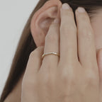 Modern Star Engrave Eternity Band | Lab Grown Diamond | 14K Yellow Gold Fine Jewelry