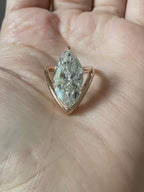 Marquise Cut Solitaire Ring | Lab Grown Diamond | 14K Yellow Gold