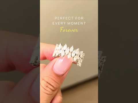 Marquise Lab Grown Diamond Half Eternity Band, Marquise Diamond Wedding Band, 2.15 Carat Diamond Anniversary Ring, Marquise Diamond Ring